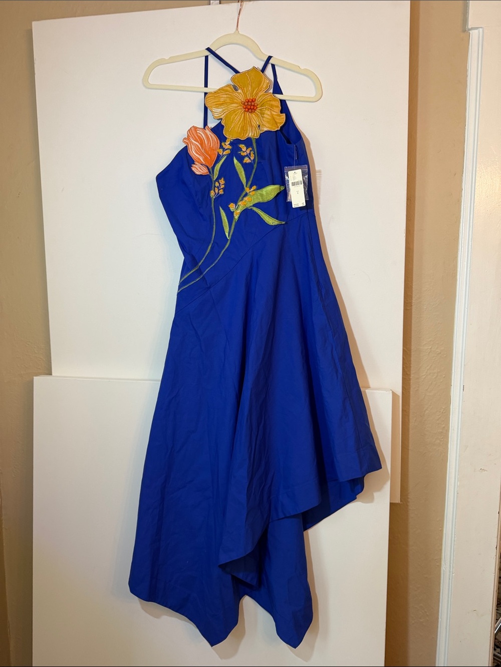 Yukiko Noritake x Anthropologie Asymmetric Floral Midi Dress 8 - Picture 2 of 12